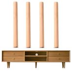 4'lü Set Ahşap Mobilya Ayakları 40 cm Koltuk Ayakları Montaj Plakaları ve Vidaları ile Kendin Yap Mobilya Projeleri için Ahşap Ayaklar Kanepeler, Sandalyeler ve Masalar için Mükemmel
