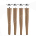 (4'Lü SET) Ahşap Sehpa Ayak Takımı 45 cm Zigon Puf Tabure Ayağı Masa Ayakları Açılı Bağlantı Aparatı Dahil