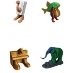 4'lü Set Brainrot Figür Frigo Camelo, Trippi Troppi, Lirili Larila, Ecco Cavallo Virtuoso 10 cm