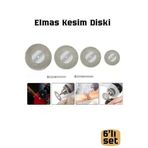 4'Lü Set Elmas Kesim Diski Gravür Ucu Taş Cam Seramik Mermer Metal Kesme Ve Aşındırma Diski