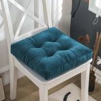 4'lü Set Kalın Kadife Kristal Yastık, İç ve Dış Mekan Sandalyeleri için 10 cm, Ofis, Yemek, Veranda, Mutfak, Kare, Renk #13, Boyut: 38 x 38 cm