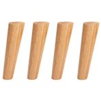4'lü Set Masif TapeRood Ahşap Mobilya Ayakları Montaj Plakası Vidaları ile 20 cm Yükseklik (50 cm Toplam) Eğik Kanepe Yedek Ayakları Şifonyer ve Masa için Tek Renk Ahşap Ayaklar Sup