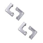 4'lü Set NUZAMAS L Şekilli Cam Kelepçe, Bina Vitrini, Akvaryum Balık Tankı, Dolap, Alüminyum Alaşım Cam Destek Braketleri, 6-10 mm Cam Kalınlığına Uygun