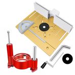 4'lü Set Yönlendirici Tablası Ekleme Plakası Alüminyum Alaşımlı Ahşap Frezeleme Tahtası, 63.8-65mm Çaplı Motorlar için 47mm Kaldırma Tabanlı Oyma Kırpma Makinesi Ağaç İşleme Tezgahları Doomun