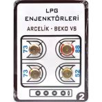 4Lü Takım Tüplü Ocak Memesi Arçelik Beko Uyumlu Lpg Gaz Enjektörü Seti