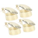 4pc Otomatik Mum Snuffer, Çapı Ayarlanabilir Çubuk Snuffers Mum Snuffering Klips İsveçli Söndürücü Yüzük Güvenliği Alevleri Çıkarma Için Snuffing (GOLD)