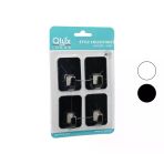 4Pcs Cloud Askı No-2 Siyah - Beyaz Plastik Yapışkanlı Montaj (5250)