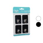 4Pcs Cloud Askı No-2 Siyah - Beyaz Plastik Yapışkanlı Montaj