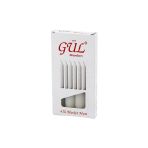 4Pcs - İnce Çap=1.6Cm - Uzunluk=12Cm Beyaz Klasik Market Mum (5224)