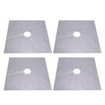 4pcs Soba Brülör kapakları, Yeniden Kullanılabilir Gaz sobası Mat Pişirici Koruyucusu 270x270x0.12mm Hızlı Mutfak gazlı Ocak Temizliği