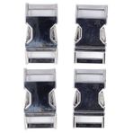 4pcs Yan Sürüm Le 25x47mm Sırt Çantası Köpek Yakalaması DIY Projeleri Için çinko Oy Metal Le, Brilli Renkler Mevcut (COLORFUL) (Beyaz nikel rengi)