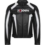 4riders Circuit Dana Derisi Korumalı Motosiklet Montu Siyah / Beyaz - 4XL