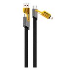 4'ü 1 Arada 65W PD Hızlı Şarj Kablosu - Type C/USB/Lightning Destekli 100 cm Dayanıklı Örgü Yapı - Akıllı ve Güvenli Şarj Bağlantı Desteği