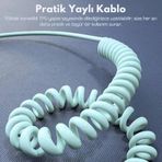 4’Ü 1 Arada 65W Yaylı Hızlı Şarj Kablosu Type-C & Lightning Pd Destekli, Dolaşmaz Spiral Tasarım, 1.5M Uzayabilir, Araç & Ev Uyumlu Şarj Veri Kablosu