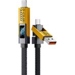 4’ü 1 Arada Hızlı Şarj Kablosu | LED Göstergeli | Pd 27W | Lightning – Type-C – Micro USB