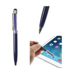 4U Sky Koyu Mavi Bling Yapay Elmas Kapasitif Dokunmatik Kalem ve Tükenmez Kalem iPhone iPad Samsung Sony Htc Için (Yurt Dışından)