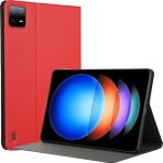 4u Sky Xiaomi Pad 6s Pro 12.4 Anti Drop Pu Deri Çevirin Tablet Kılıfı (Yurt Dışından) - Kırmızı