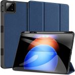 4u Sky Xiaomi Pad 6s Pro 12.4 Için Deri Otomatik Uyandırma Uyku Üçe Katlanmış Stand Tablet Kılıfı (Yurt Dışından) - Mavi