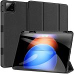 4u Sky Xiaomi Pad 6s Pro 12.4 Için Deri Otomatik Uyandırma Uyku Üçe Katlanmış Stand Tablet Kılıfı (Yurt Dışından) - Siyah