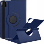 4u Sky Xiaomi Pad 6s Pro 12.4 Için Döner Stand Pu Deri Elastik Bantlı Pc Tablet Kılıfı (Yurt Dışından) - Koyu Mavi