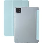 4u Sky Xiaomi Pad 6s Pro 12.4 Için Tpu Akrilik Pu Üç Katlı Stand Tablet Kılıfı (Yurt Dışından) - Açık Yeşil