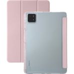 4u Sky Xiaomi Pad 6s Pro 12.4 Için Tpu Akrilik Pu Üç Katlı Standlı Tablet Kılıfı (Yurt Dışından) - Pembe