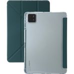 4u Sky Xiaomi Pad 6s Pro 12.4 Origami Standı Tpu Akrilik Pu Deri Tablet Kılıfı (Yurt Dışından) - Siyah - Yeşil
