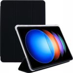 4u Sky Xiaomi Pad 6s Pro 12.4 Üç Katlı Standı Deri Kalem Yuvası Tablet Kılıfı (Yurt Dışından) - Siyah