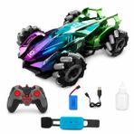 4WD Uzaktan Kumandalı ve Bilek Sensörlü RC Araba, 360° Akrobatik Drift, Duman Efekti, LED Işıklı, All-Terrain