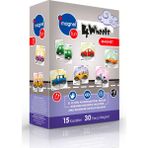 4WHEELS | 2 Parçalı | Magnet Yap-Boz | 15 Araç | 30 Parça | Magnet Oyun | 18AY