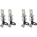 4x H3 Süper Parlak LED Far Sis Farı Sürüş Lambası Ampul Kiti 6000K Beyaz 100W (Yurt Dışından) - Set - Siyah