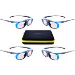 4X Hi-Shock Dlp Pro Mavi Cennet | 3D Dlp Projektörler İçin Dlp Link 3D Gözlük [96-144 Hz | Mavi | Ayarlamak]