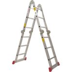 4X3 Basamak Akrobat Merdiven 375 Cm Katlanır Çok Amaçlı Alüminyum Merdiven (AKR.375) - 4X3 BASAMAKLI 3.75 METRE