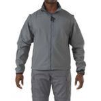 5.11 Tactical Erkek Valiant Soft Shell Light Patrol Duty Ceket, Rüzgar Geçirmez, Stil 48167 M Gri