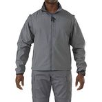 5.11 Tactical Erkek Valiant Soft Shell Light Patrol Duty Ceket, Rüzgar Geçirmez, Stil 48167 XL Gri