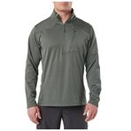 5.11 Taktik Polyester Spandex Recon Uzun Kollu Yarım Fermuarlı Polar Gömlek Sweatshirt, Stil 72054