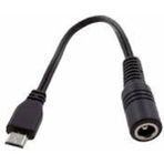 5.5 mm 2.5 mm Micro USB Çevirici Kablo Standart Uç Mikro USB Çevirici - Siyah