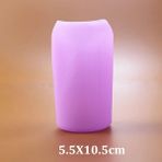 5.5X10.5 Q-Purplef Silikon Koruyucu Bardak Kapağı Düz Silindir Termos Bardak Kaymaz Cam Su Biberon Anti Haşlanma ve Isı Yalıtımı (Yurt Dışından) - Renkli - Water Bottle