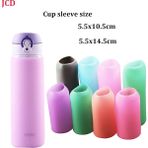 5.5X14.5PINKORANGEQ Silikon Koruyucu Bardak Kapağı Düz Silindir Termos Bardak Kaymaz Cam Su Biberon Anti Haşlanma ve Isı Yalıtımı (Yurt Dışından) - Renkli - Water Bottle