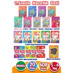 5 - 6 Yaş 1. Sınıfa Hazırlık Seti 20 Kitap 608 Sayfa Okul Öncesi Eğitim Seti Etkinlik Kitabı
