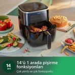 5.6l Çok Fonksiyonlu Airfryer Xl, Hızlı ve Sağlıklı Pişirme Teknolojisi - Ahşap - Beyaz