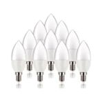 5-7W LED Buji Ampul E14 LED Ampul Mum Ampul Ince Duy Beyaz Işık 10'lu Paket - Gün Işığı