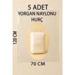 5 Adet 120CM×70CM Şeffaf Naylon Taşınma Saklama Yorgan Naylonu Torbası Hurç - 120×70