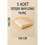 5 Adet 160CM×100CM Şeffaf Naylon Taşınma Saklama Döşek Naylonu Torbası Hurç - 160×100