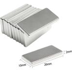 5 Adet 20X10X2 mm Neodyum Mıknatıs Köşeli Magnet N35 Nikel Kaplama Güçlü Kaliteli Dayanıklı ( Lisinya ) - 001-Renkli