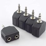 5 ADET 3.5mm ERKEK AUX - 3.5mm 2 DİŞİ AUX ÇEVİRİCİ DÖNÜŞTÜRÜCÜ soket jak jack