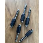 5 ADET 6.3mm AUX SES AV AUDİO JACK APARAT ÇEVİRİCİ JAK mikrofon ses rca dönüştürücü RCA TOS
