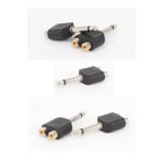 5 Adet 6.3mm MONO ANFİ AMFİ MİKROFON SES jakı jack - 2 RCA DİŞİ AUDIO LALE TOS DÖNÜŞTÜRÜCÜ