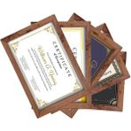 5 Adet A4 Çerçeve - Mdf 21X30 Çerçeve - Çoklu Fotoğraf Çerçevesi - Diploma Çerçevesi - Sertifika - Ahşap