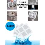 5 Adet Banyo Gider Süzgeci Saç Yakalayıcı Süzgeç Banyo Duş Gider Tıkanık Önleyici Süzgeç - Seçenek 1 - Altın